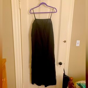 J. Crew linen-cotton tie back midi dress